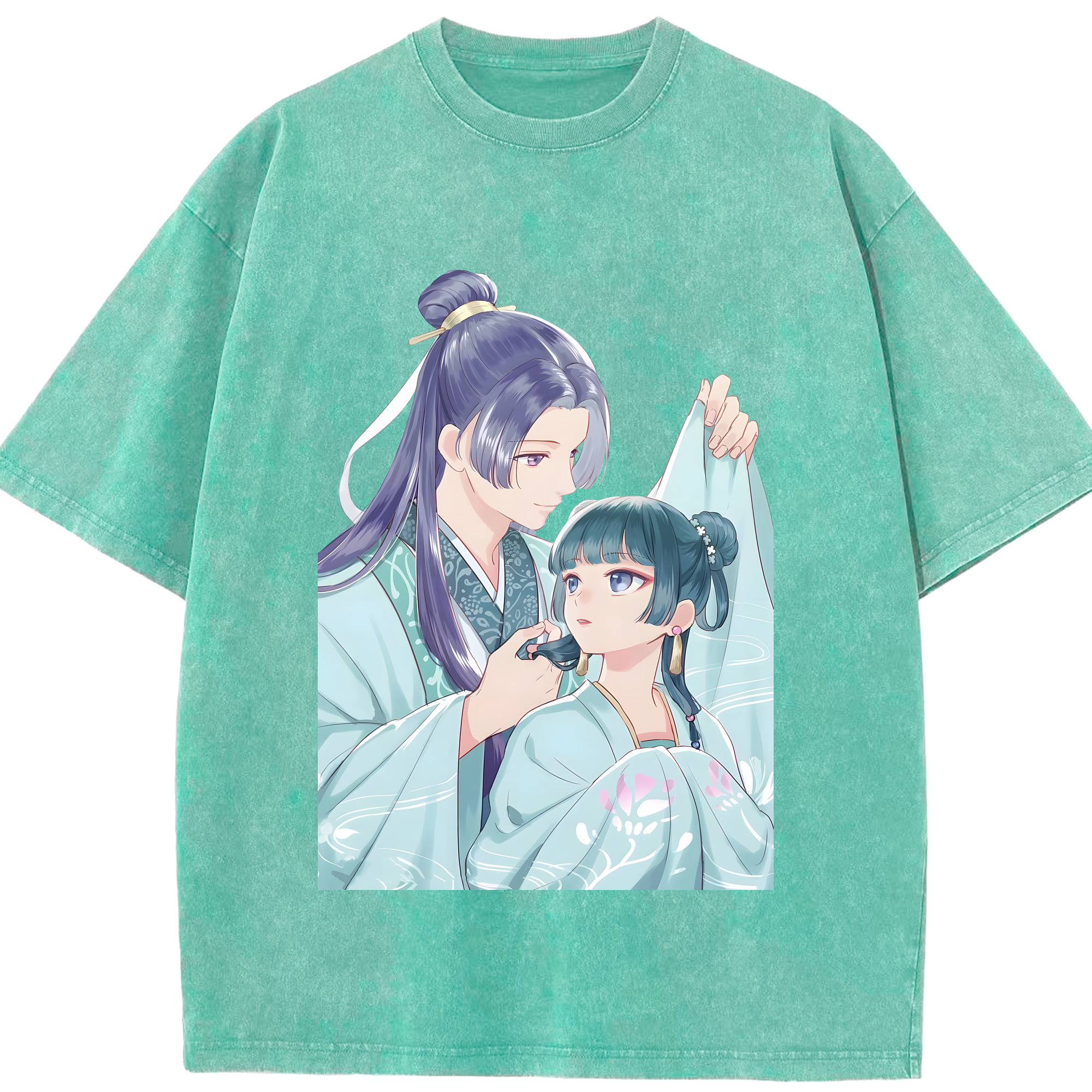 （画像用） 薬屋のひとりごと The Apothecary Diaries 綿100% ヴィンテージ風 半袖Tシャツ（フロントプリント）